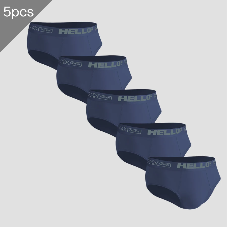 

5 шт. Мужские трусы из ледяного шелка с принтом букв, модные треугольные, больших размеров, быстросохнущие, дышащие и спортивные трусы.