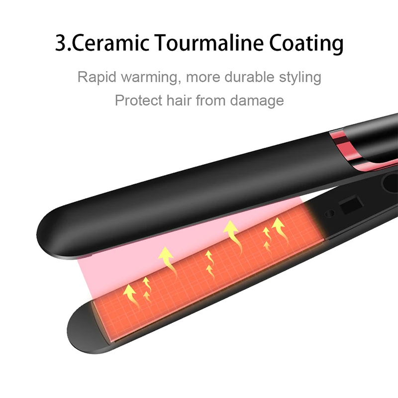 Two Use Curling 110v-220v Ceramic Automatic Hair Straightener Fast Heating Lengthened Multifunctional Hair Straightener
