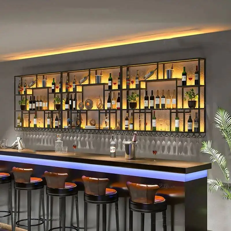 

Бутылка Салон Витрина Винные Шкафы Бар Кухня Хранение Напиток Клуб Винная Полка Шведский Стол Металлический Ресторан Meuble Vin Мебель Для Отеля