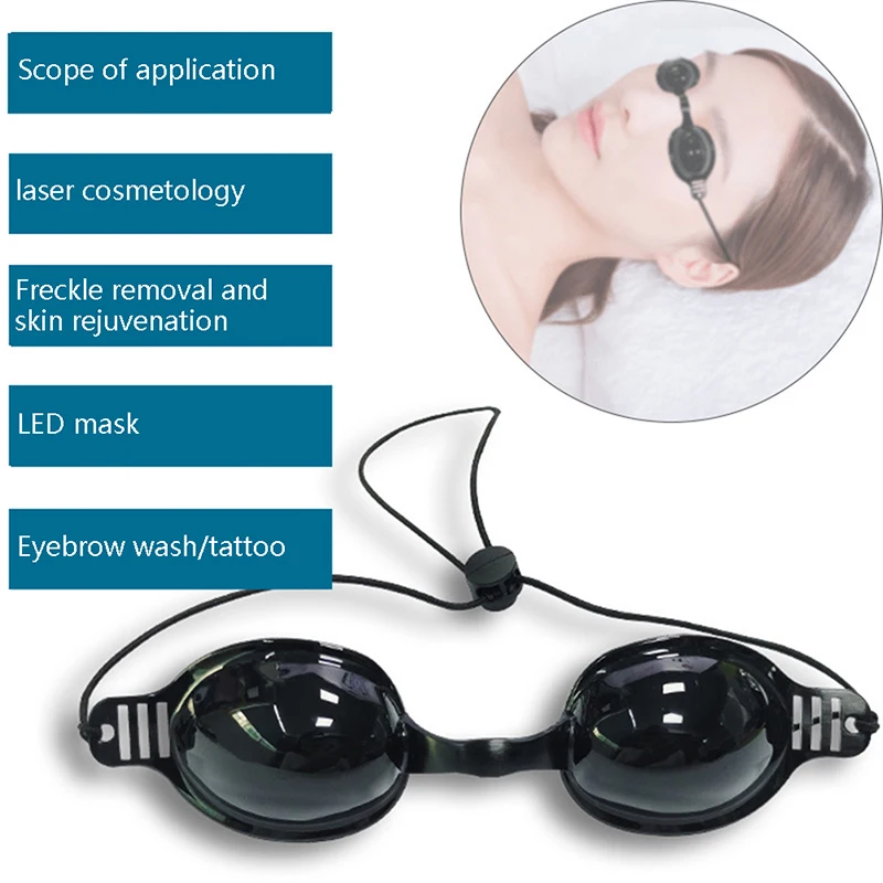 Laser Light Safety Protection Goggles For Tattoo Photon Beauty Clinic Patient Adjustable Full Shading Safety Eyepatch Glasses