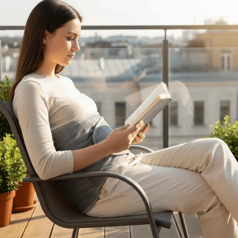 

EU Plug Electric Heating Waist Belt Portable Adjustable Warm Thermal Pad Soft Temperature Control Heating Pad Keep Warm