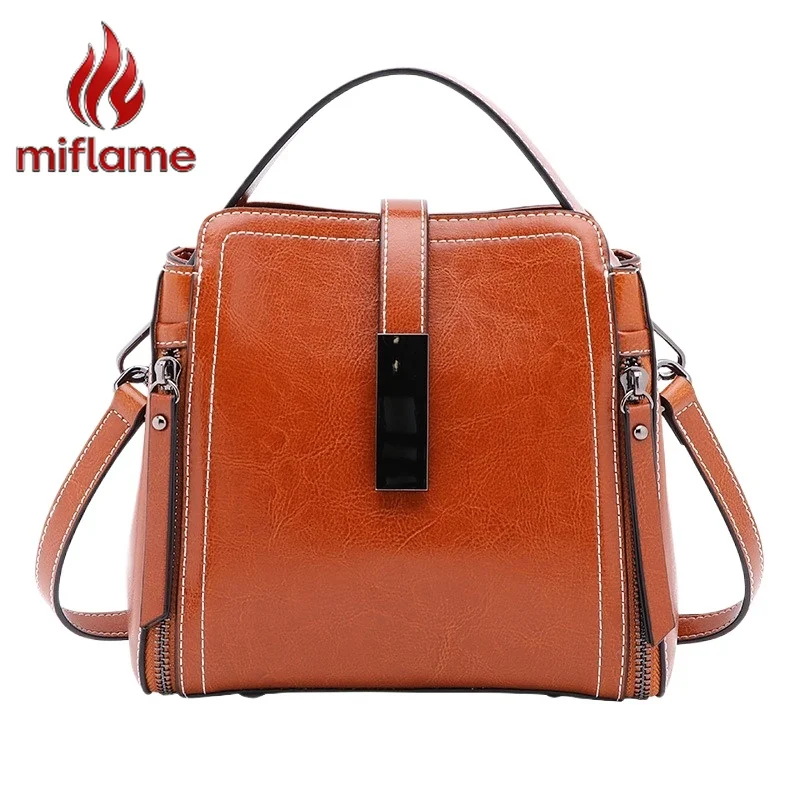 

Genuine Leather Crossbody Shoulder Bag for Women New Retro Vintage Chic Versatile Work Commute Office