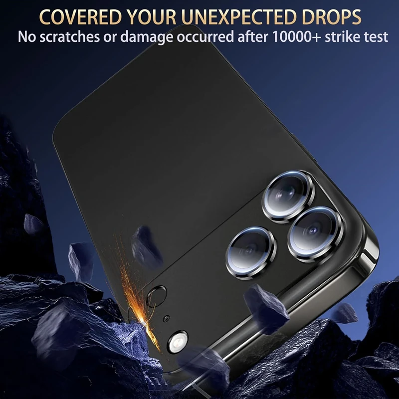 For iPhone 17 Air Pro Max Aluminum Alloy AR Tempered Glass Lens Cap Anti-scratch Metal Camera Protector Cover for iPhone17 17PM