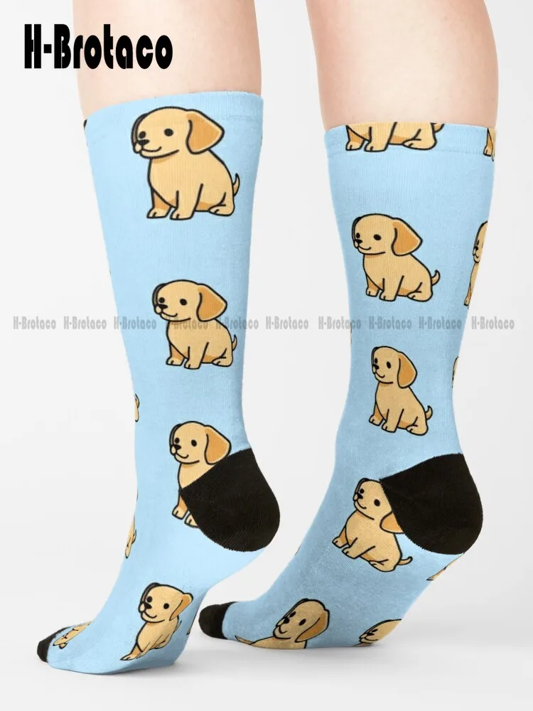 Golden Retriever Socks Bulk Socks Ladies Sports Custom Gift Harajuku Retro Cartoon Teen Youth Socks 360° Digital Print Casual