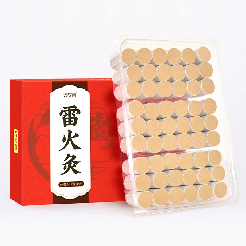 54pcs 20*33cm wilder Beifuß Moxibustion Sticks Körper entspannen Schmerz linderung Moxa Roll Therapie Akupunktur Massage warmen Uterus Magen