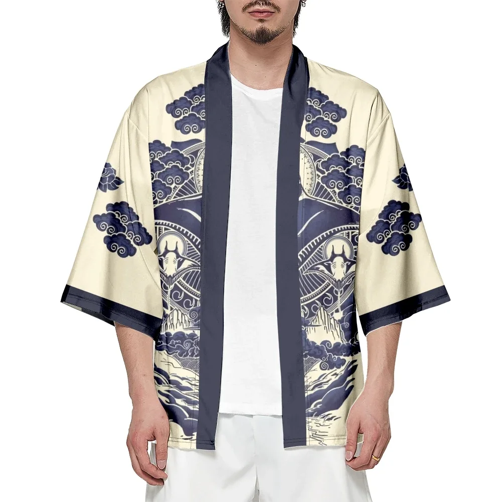 Vestido tradicional japonês para homens e mulheres, harajuku cosplay, quimono samurai, cardigan haori, robe de praia, quimono masculino