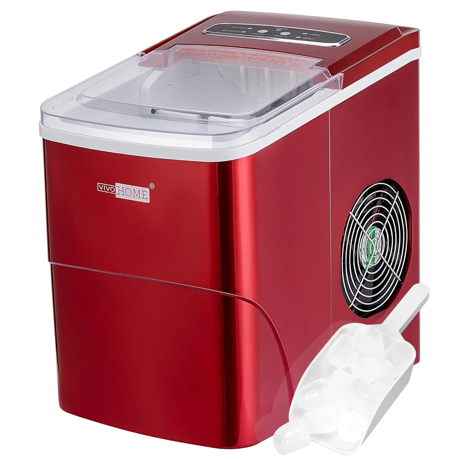 Electric Portable Compact Countertop Automatic Ice Cube Maker Machine with Self Cleaning Function Visible Window