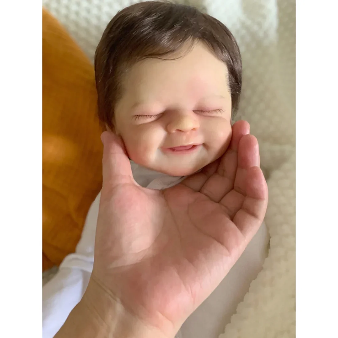 Bebe Alisha Already Finished Reborn Baby Dolls Smiling Face  Real Life Newborn Sleeping Doll for Children Kids Toys Gifts