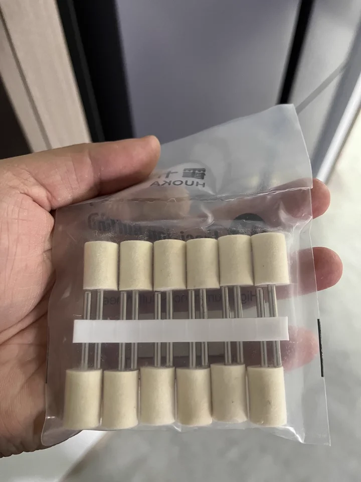 

6-8 шт., шлифовальная головка для шерстяного полировального круга, монтажный полировальный круг из шерстяного фетра, диаметр ручки = 3 мм