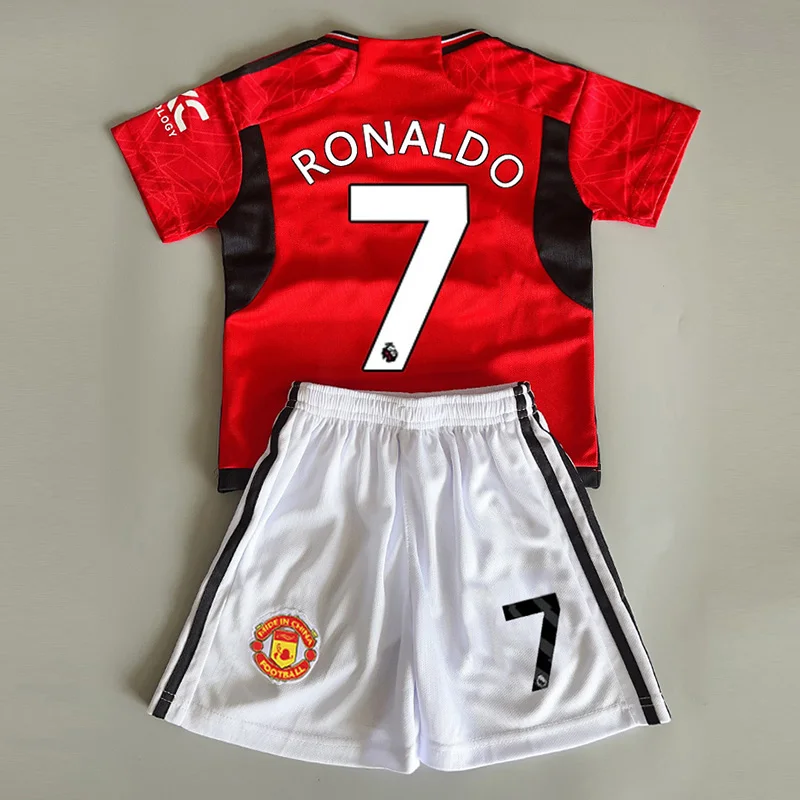 

New 3D-printed Real Madrid C Ronaldo jersey for children, suitable for both boys and girls, featuring a quick-drying T-shirt.