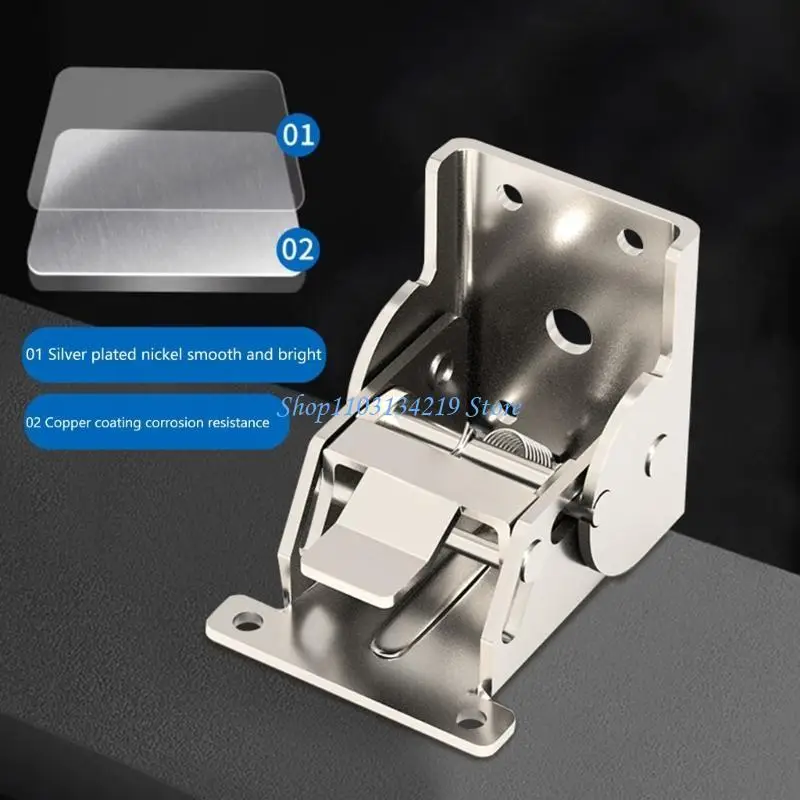 N5KC Foldable Hinges 180 Degree  Locking Brackets rusts Resistant Table Hinges for Furniture Table Legs & DIY Platforms