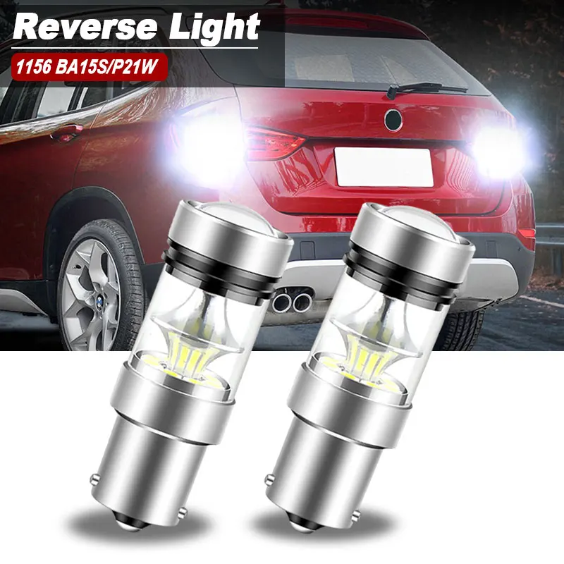 2x LED Reverse Light Lamp P21W BA15S Canbus For BMW E63 E64 X1 E84 F48 X2 F39 X3 E83 X4 F26 X5 E53 Z3 E36 Z4 E86 E85 Z8 E52