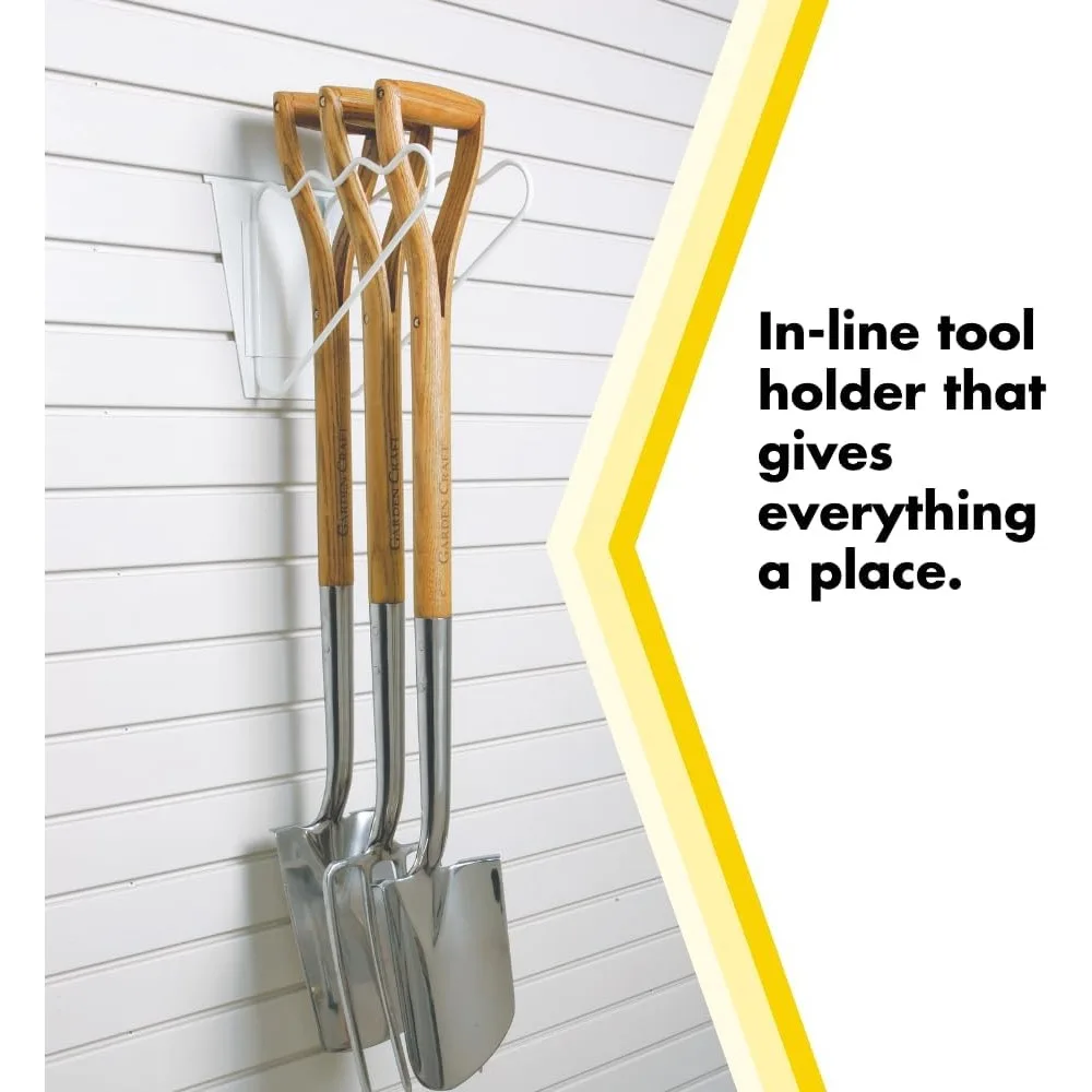 منظم أدوات المرآب المثبت على الحائط للمماسح والمكانس والمكابس - حل تخزين فعال