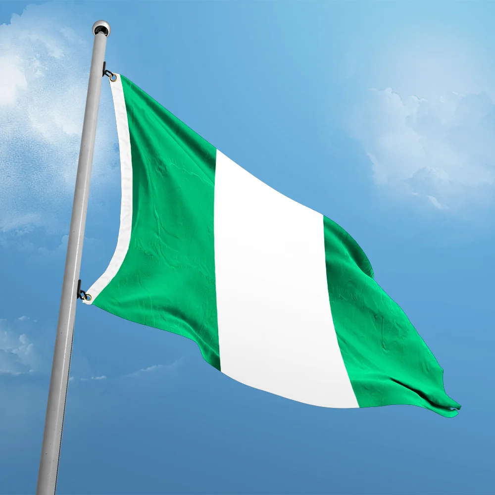 Nigeria Flag Nation 3ft x 5ft Polyester Banner Flying150* 90cm Custom All Over The World Worldwide Outdoor Double Penetration