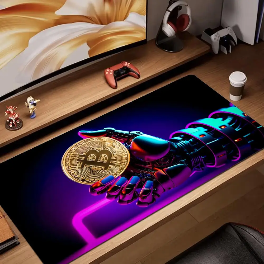 

Digital art Bitcoin design Mouse Pad rubber anti-slip Desk Mat pc accessories Gaming mat mousepad suitable for office and game