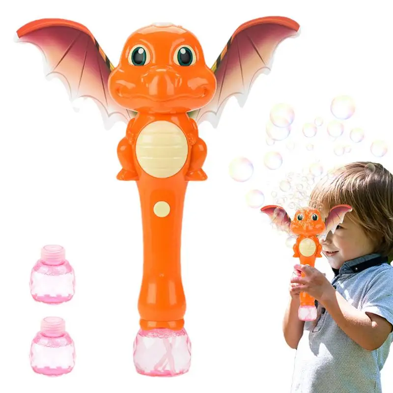 Dinosaur Theme Bubble Wands for Kids, Bubble Blowing Toys, Favores de festa com asas, Entretenimento ao ar livre, Verão