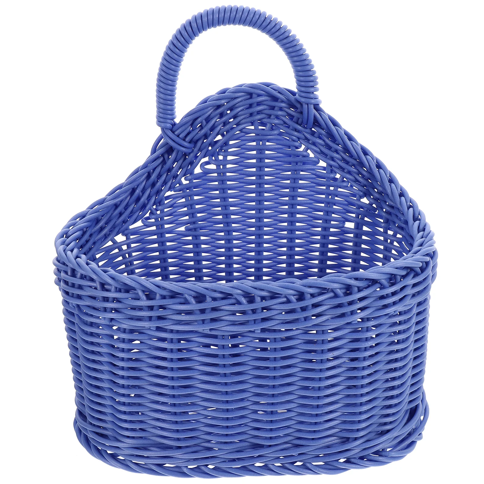 

Plastic Woven mounted Cutlery Baskets Kitchen Plastic Knitted Basket Brown Storage Basket H made Home Farmhouse Decor
