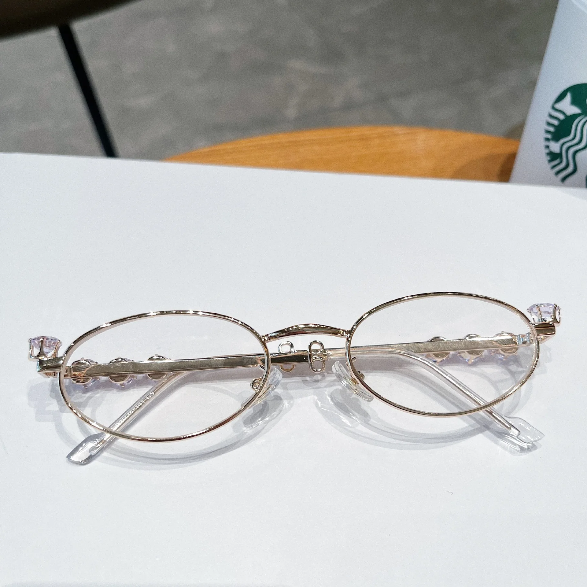 SEE Eyewear Vintage Y2K Crystal Oval Sunglasses Mirrored Lenses Size 54-16-140 KLASSNUM Y2K Luxury Oval Sunglasses with rhinestone Women  main image 2