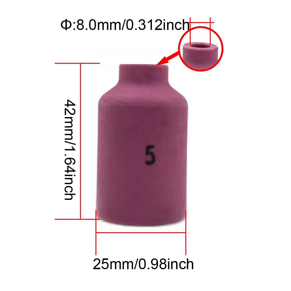 42mm 54N14 54N15 54N16 54N17 54N18 Aluminiumoxid Keramik Düsen Für WIG WP17 18 26 Schweißen Taschenlampe Zubehör Verbrauchsmaterialien – Detail 10