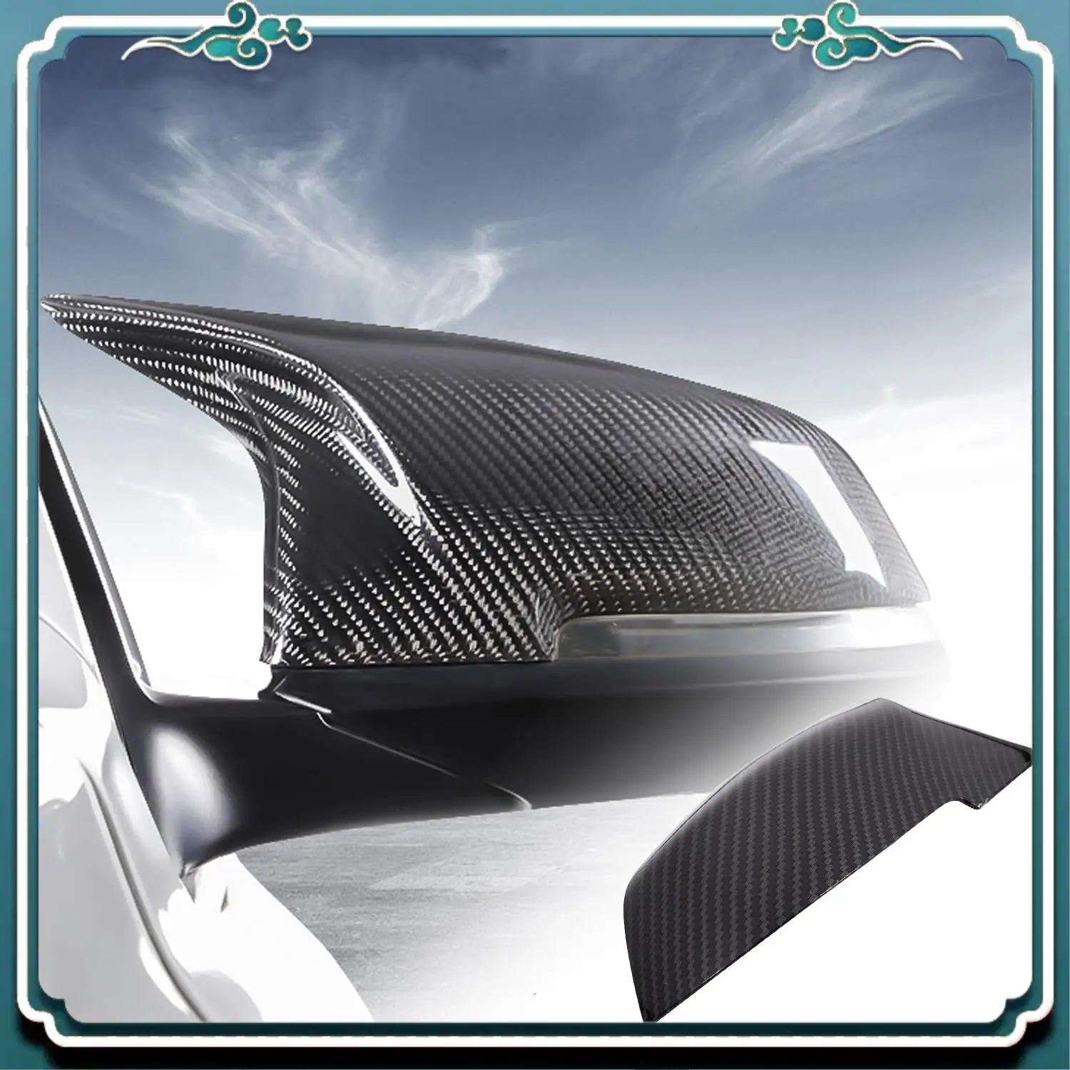 

Premium 1 Pair Carbon Fiber Car Rear View Mirror Cover Cap For Bmw F20 F22 F30 F31 F32 F33 F36 F34 F35 Side Mirror Cover Trim 51
