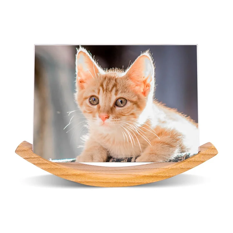 

AB47-5X7 Rectangular Picture Frames Landscape Picture Frame, Wooden Photo Frames With Solid Wood & Frameless Acrylic Cover Durab