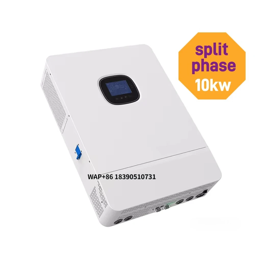 

New 48v 10kw US Model 120V 240V 50HZ 60HZ Pure Sine Wave Off Grid 200A Split Phase Solar Hybrid Inverter Parallel Kit