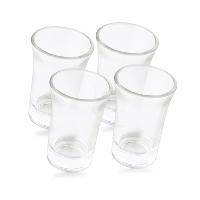 4pcs Shot Glasses Shatterproof Beer Cups with Heavy Base Whisky Glasses 50ml Dropshipping