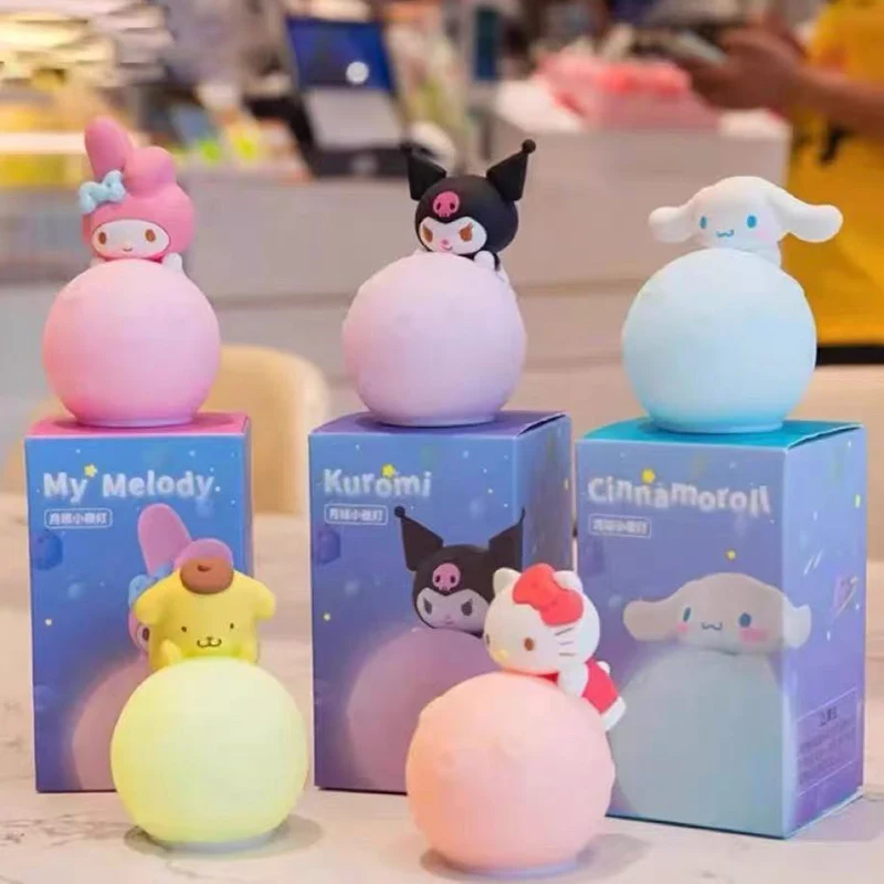 Veilleuse authentique Sanrio MY MELODY KUROMI HelloKitty Cinnamoroll POMPOMPURIN, poupée, ornement fait à la main, jouet pour enfants, cadeau