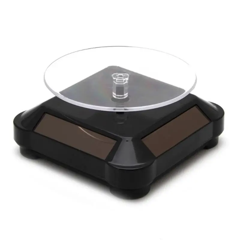 [B17B!】 Solar Power Rotating Display Stand Rotating Turntable Display Stand Solar Power Rotating Turntable Display Stand Black