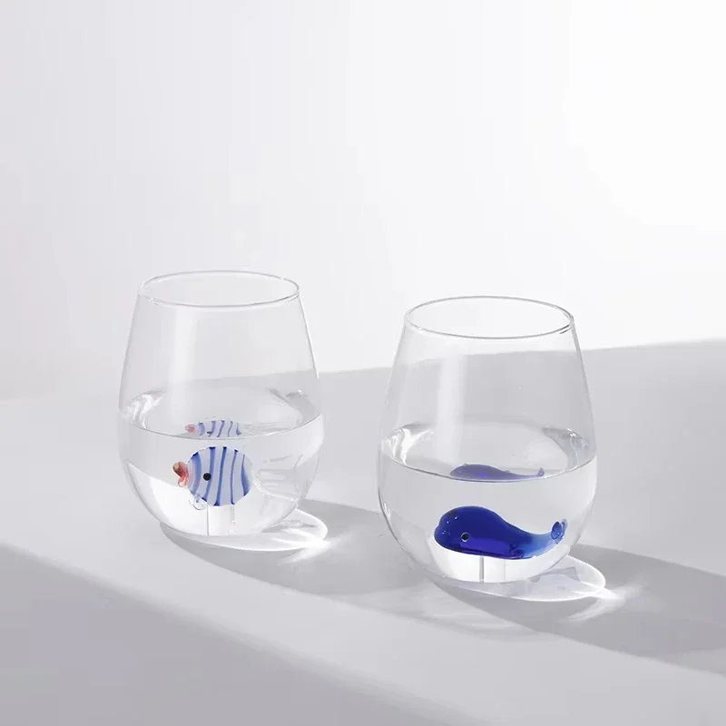 Bee Fish Shape Cartoon Animal Design Household Milk Juice Water Cup for Kids And Adults
