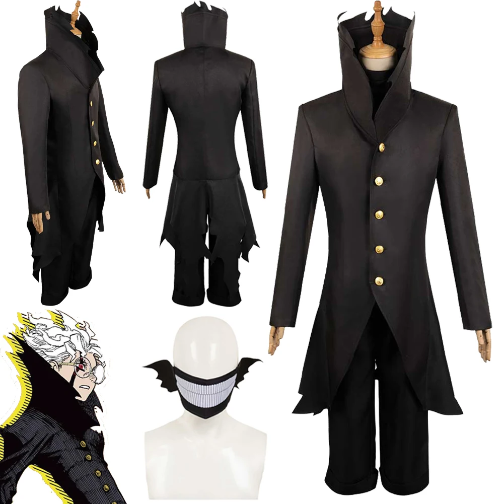 Cosplay Ken Takakura Men Fantasy Clothing Anime Dan Dan Roleplay Outfits Male Disguise Mask Coat Full Set Costume Halloween Gift