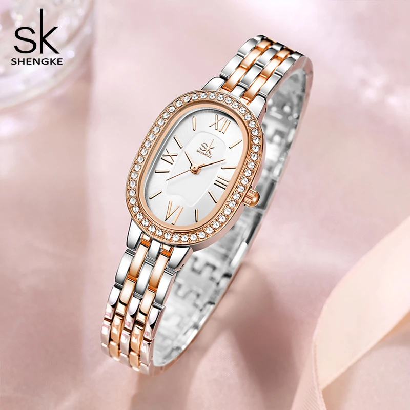 Shengke Elegant Design Ladies Watches Top Luxury Diamond Women\'s Quartz Wristwatches SK Brand Best Gifts Clock Reloj Mujer