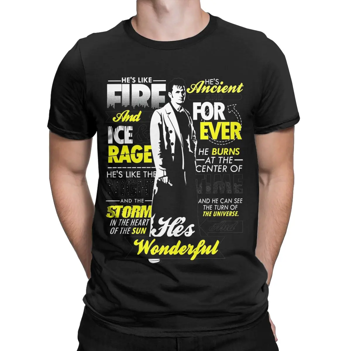 Dr Who Fire And Ice And Rage T Shirt Men Women Cotton Amazing T-Shirt Round Collar Tee Shirt Short Sleeve Clothing Printed