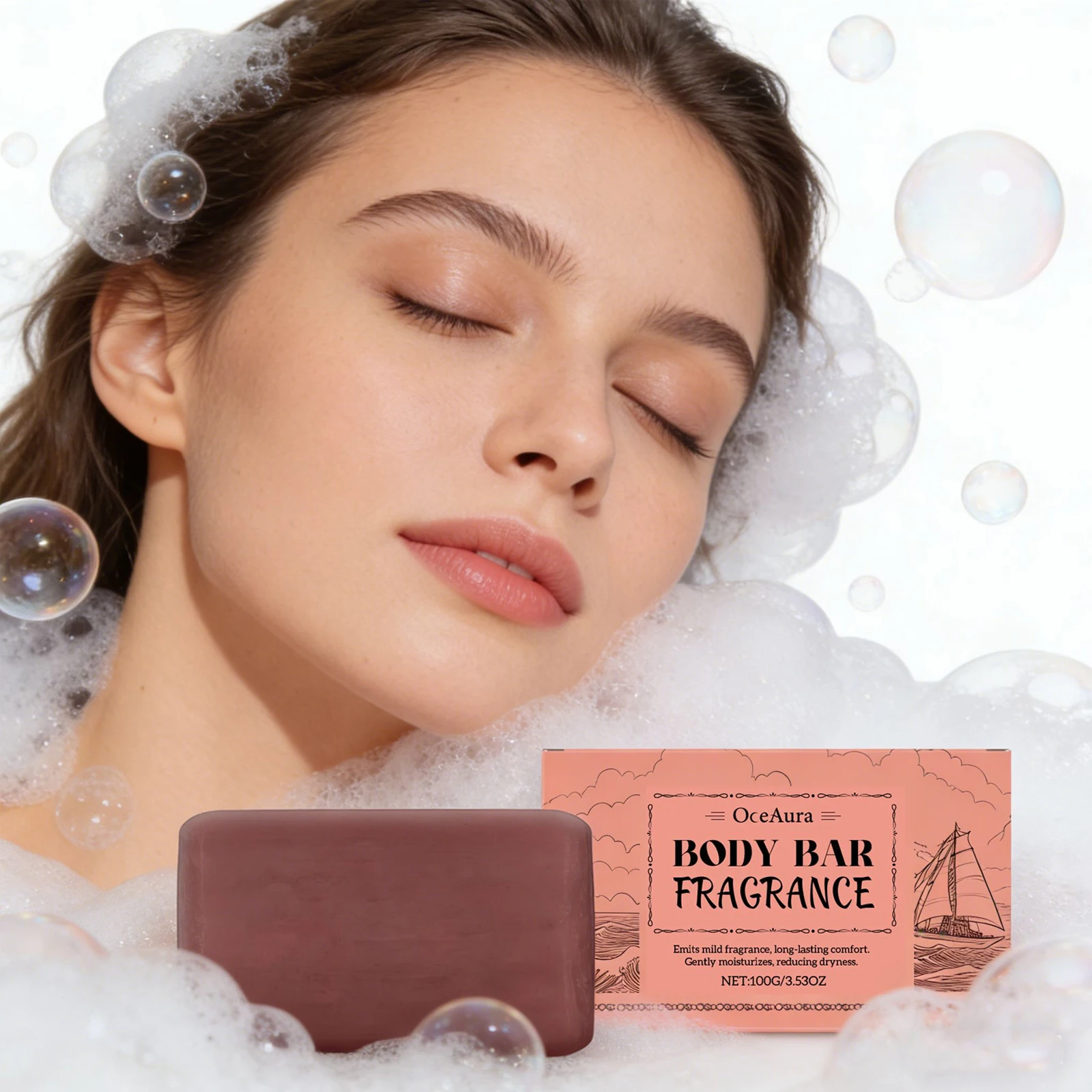 

Fragrance Body Bath Soap Refreshing Relieve Dryness Long Lasting Moisturizing Cleansing Brightening Skin Anti Acne Body Bath Bar