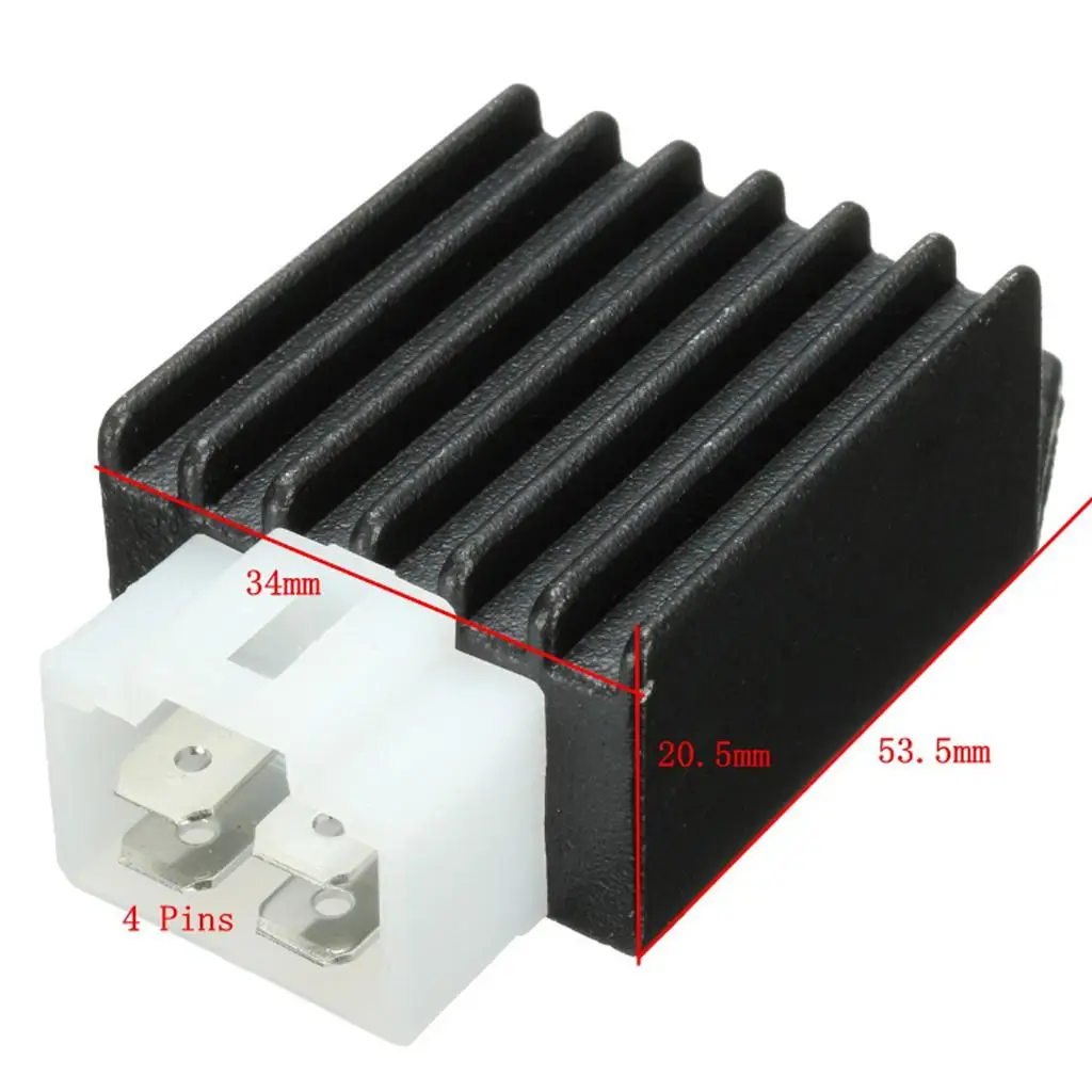 Rectifier Regulator Ignition Coil and CDI Set for 50CC 110CC ATV Motorcycle Durable Rubber Plastic