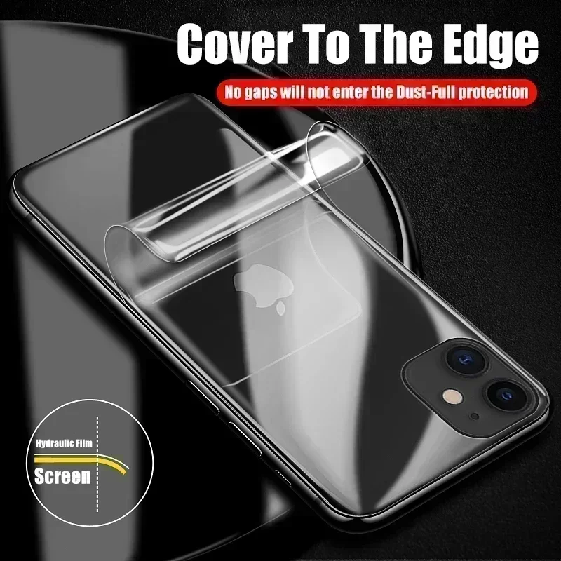 4Pcs Hydrogel Film For iPhone 12 13 14 15 Pro Max Screen Protectors For iPhone 11 14 Pro X XS Max 6 7 8 Plus Back Film Not Glass