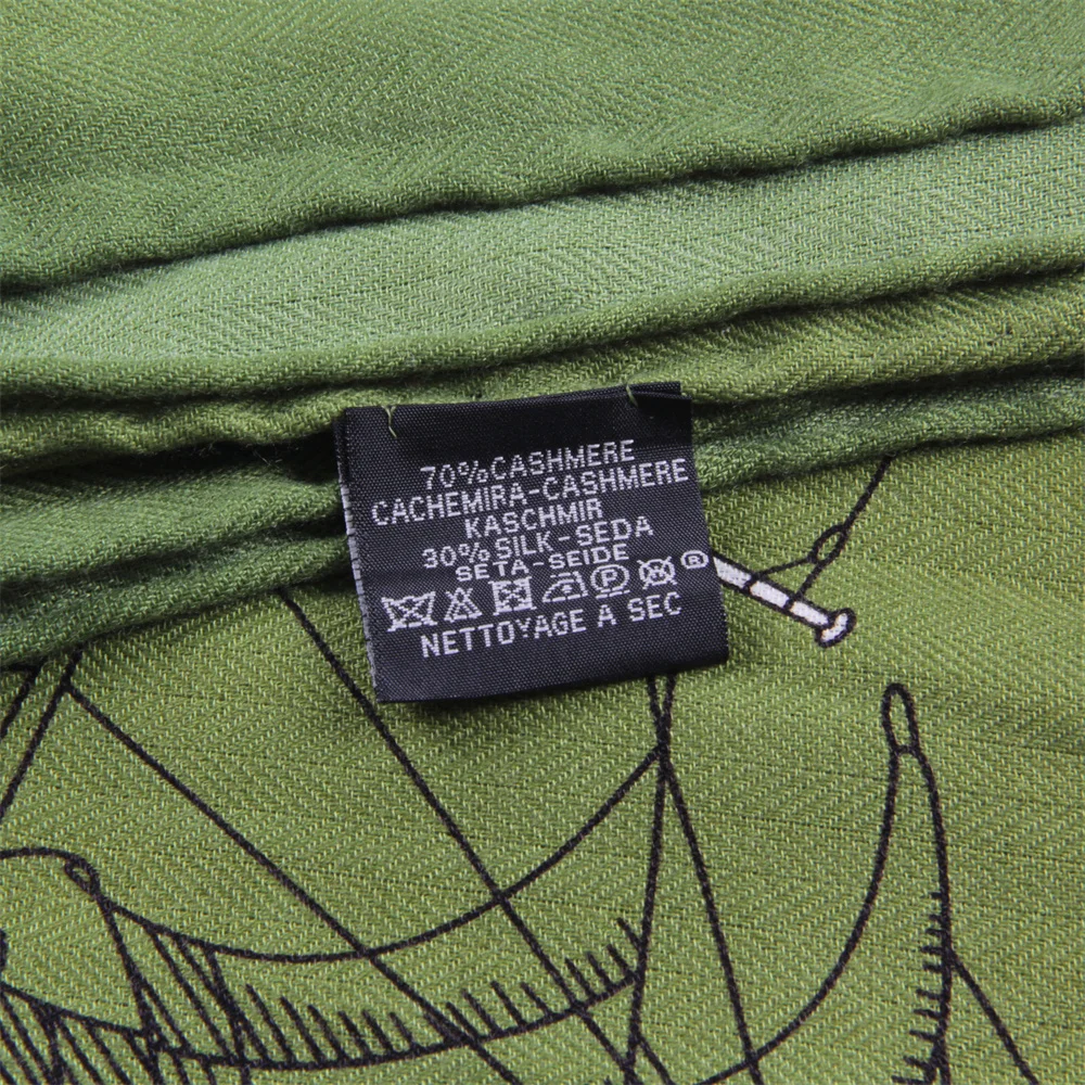 Bufanda de Cachemira de seda para mujer, chales enrollados Manual, bufandas cuadradas de caballo, Bandana envolvente, Hijab de marca de lujo, Foulards femeninos de 135CM