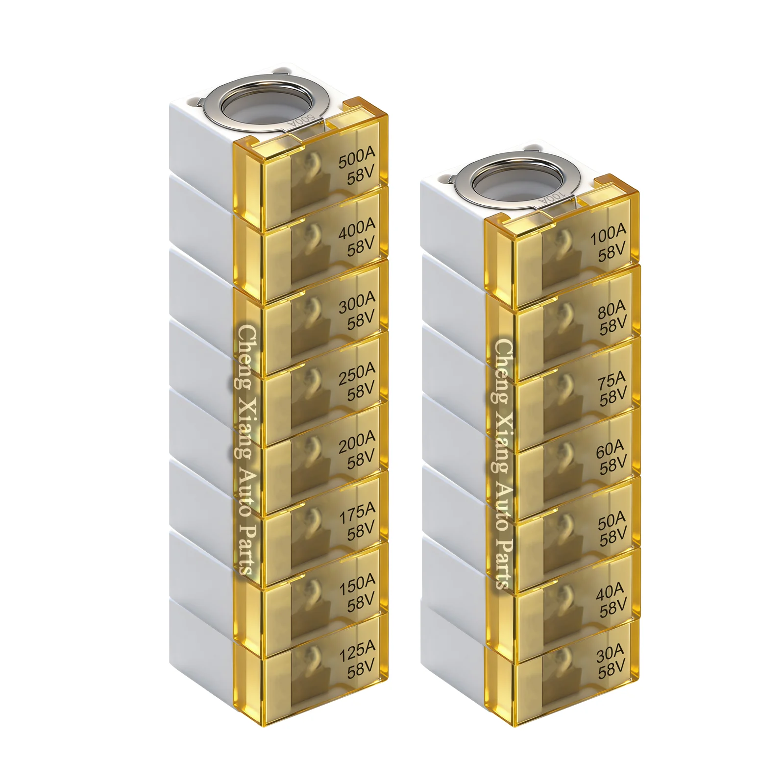 58V MRBF Marine Rated Battery Fuse Block M8 Stud Terminal Fuse 30A 50A 75A 80A 100A 175A 200A 300A 400A 500A RV Solar Boat Fuse