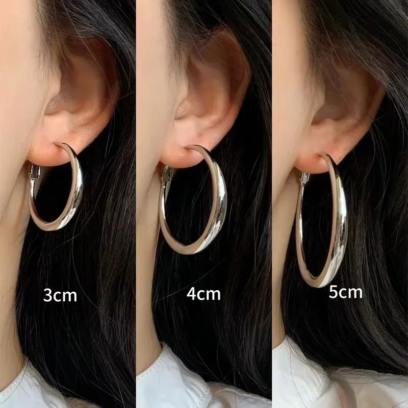Big Hoop Earrings Trendy New Products Multiple Size Options Hoop Earrings for Women Jewelry Party Gift Recommendation New