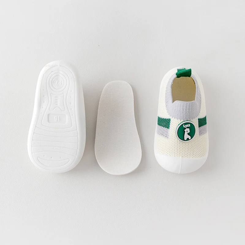 2024 الربيع الصيف الطفل الأولى ووكر تنفس شبكة عدم الانزلاق حذاء طفل صغير الفتيات الفتيان 0-3T الانزلاق على خفيفة الوزن أحذية رياضية كاجوال