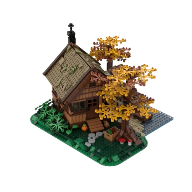 Pequena Partícula Série Arquitetura Medieval, Assembleia Casa Família Puzzle, Modelo Toy DIY, Presente Ornamento, Spot MOC-64694