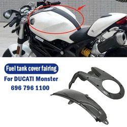 Motorcycle Accessories Carbon Fiber Fuel Tank Upper and Lower Cover for DUCATI Monster 696 796 1100 2008-2012 2014 ABS Plastic