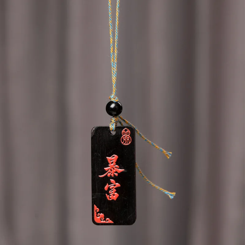 Lucky Gifts  mahogany DIY sign mobile phone pendant accessories creative pendant gift wholesale home accessories