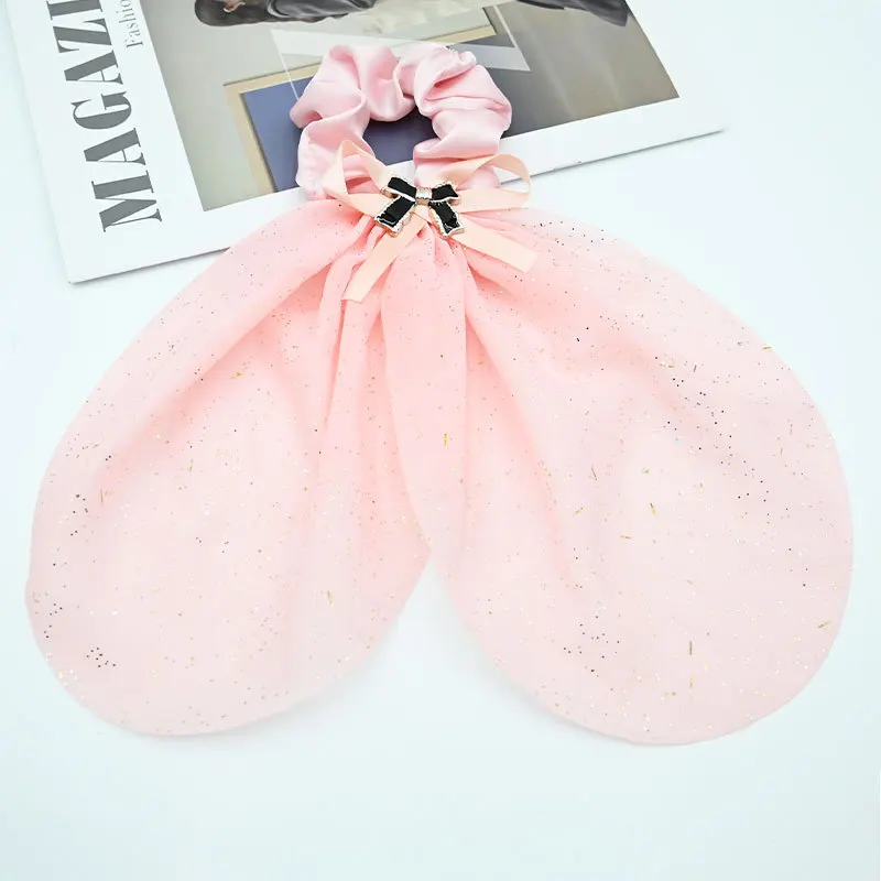 الأمعاء الغليظة رباط شعر أنثى القوس الحلو عقال إكسسوارات الشعر لطيف الكرة القبعات الصيف الدانتيل ورود رأس حبل الشعر #3