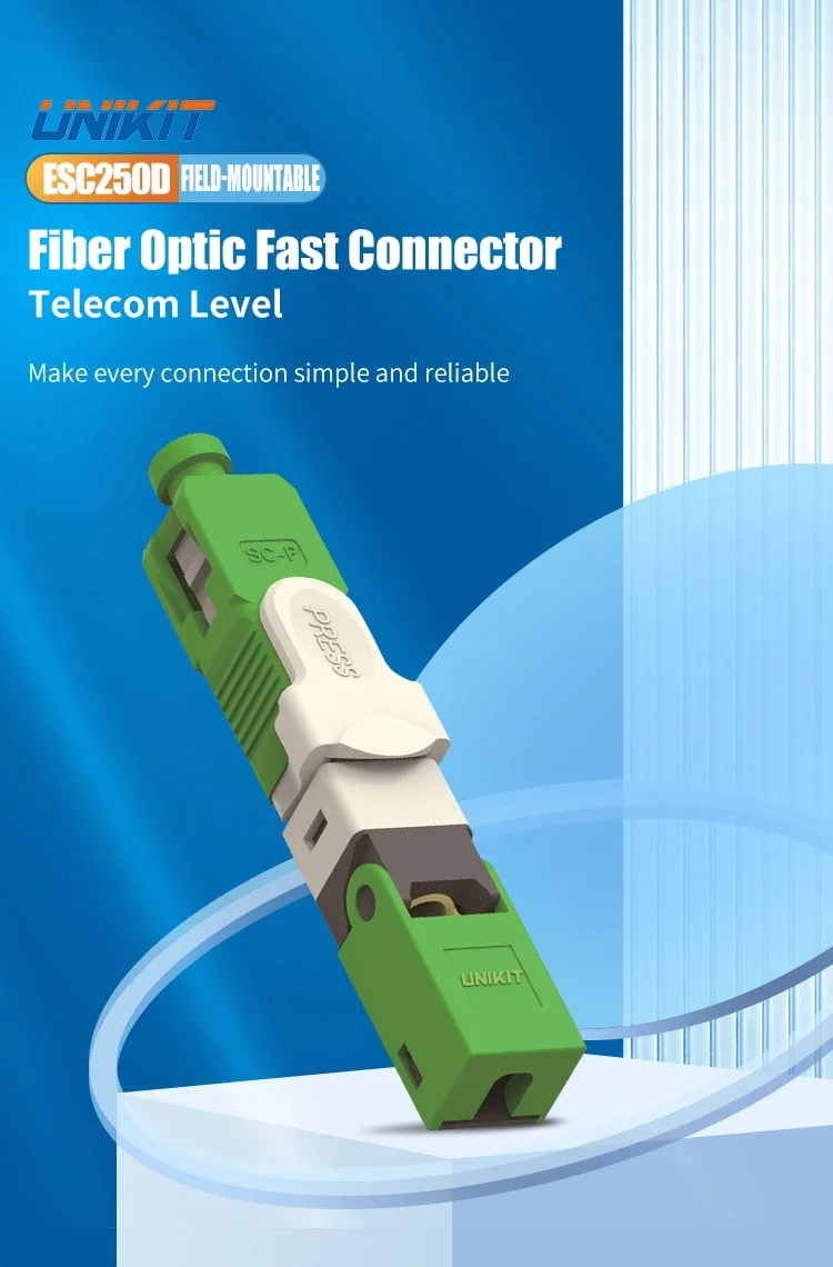 

ESC250D Field Assembly Optical Connector SC APC and SC UPC Single-Mode Fiber Optic Quick Connector