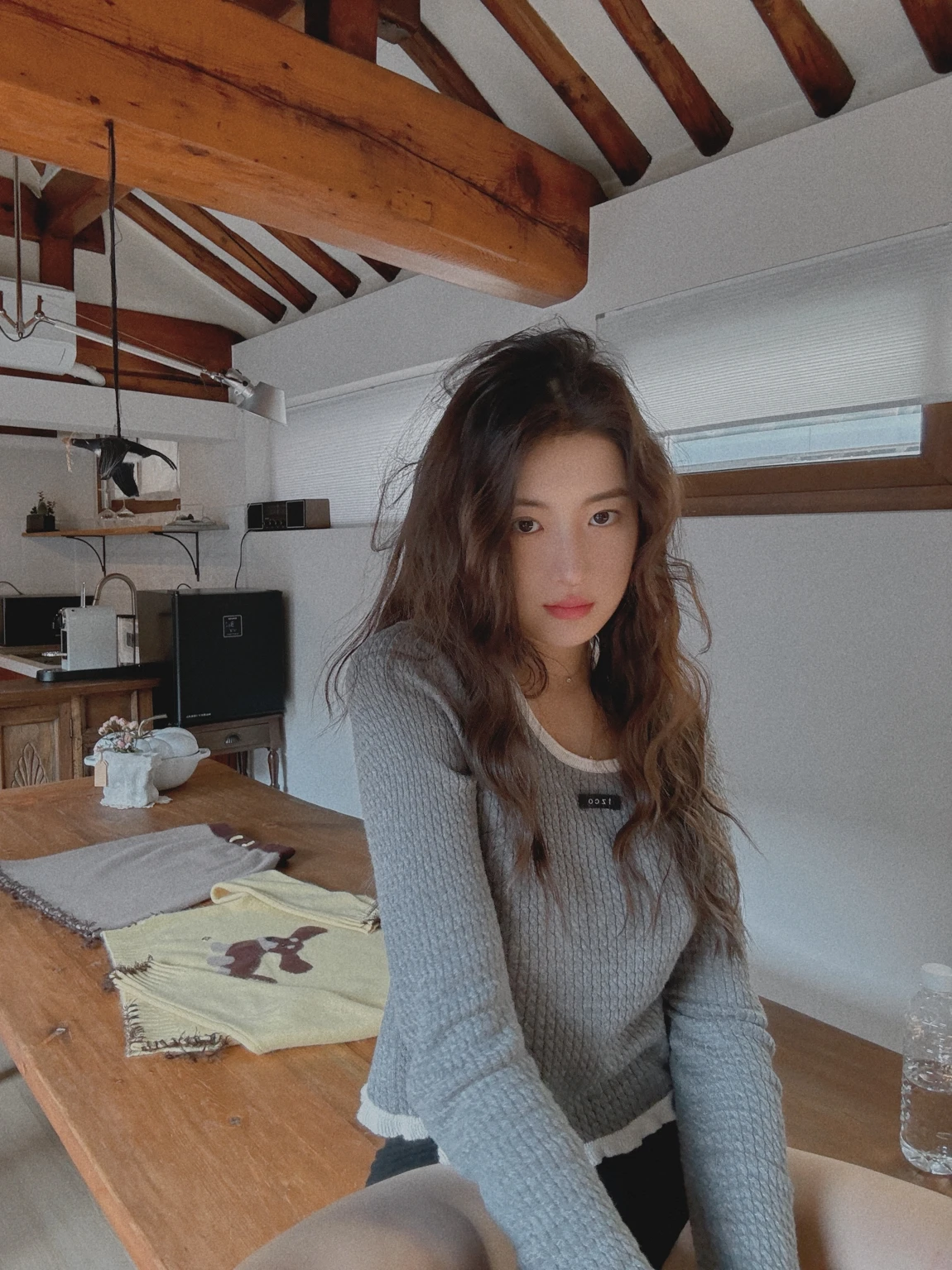 

Вязаный свитер Pure Desire из хлопка с узором «облака», 48 петель, деревянный дизайн, женская зимняя мода