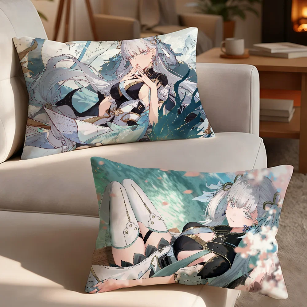 Game Wuthering Wave Jinhsi cushion cover Breathable Washable Decor Shell Pillowcase Zipper Sofa Office Lumbar Decoration