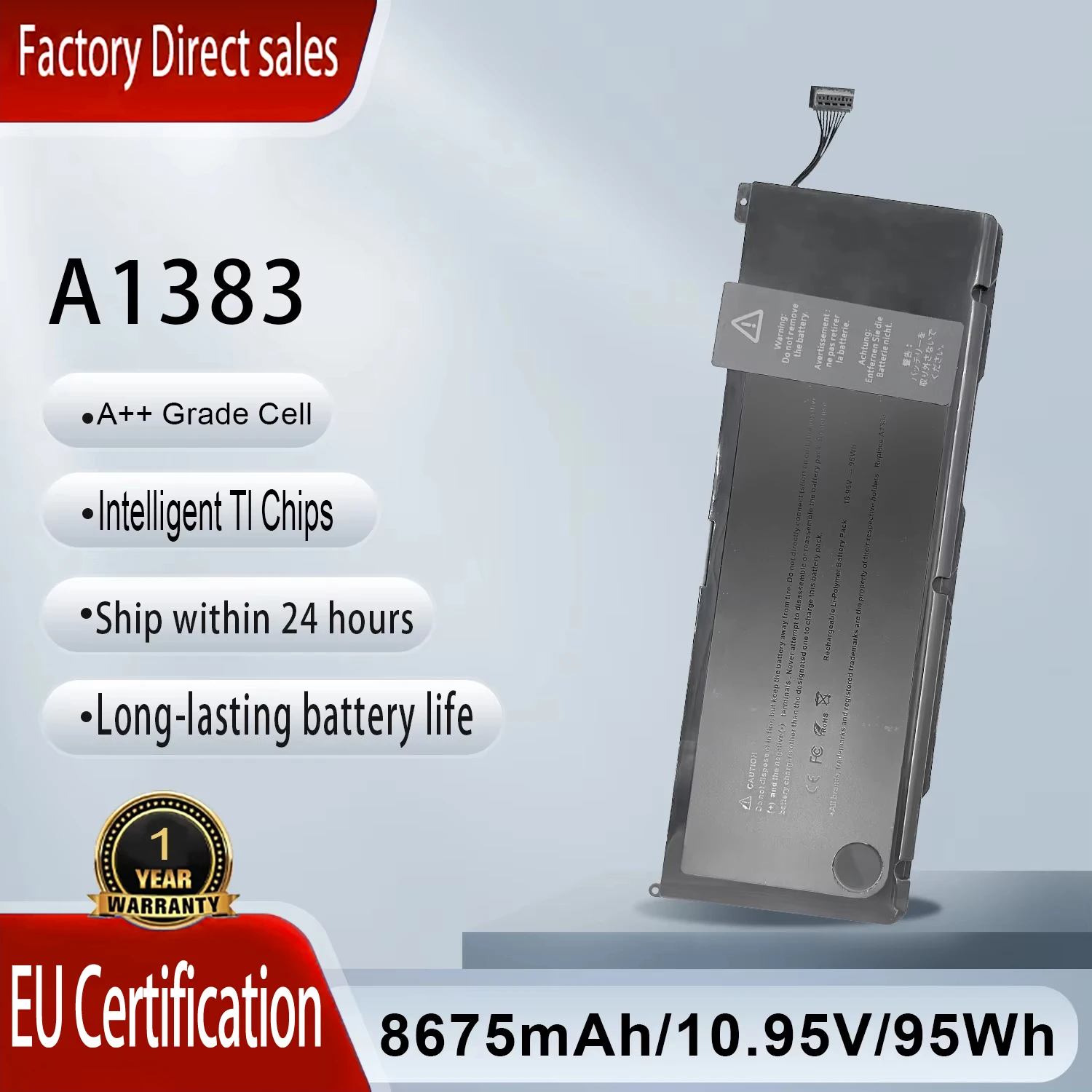 

Новый аккумулятор A1383 для Apple MacBook Pro 17" A1297 2011 10.95V 95Wh MC725LL/A MD311LL/A MB604LL/A 020-7149-A