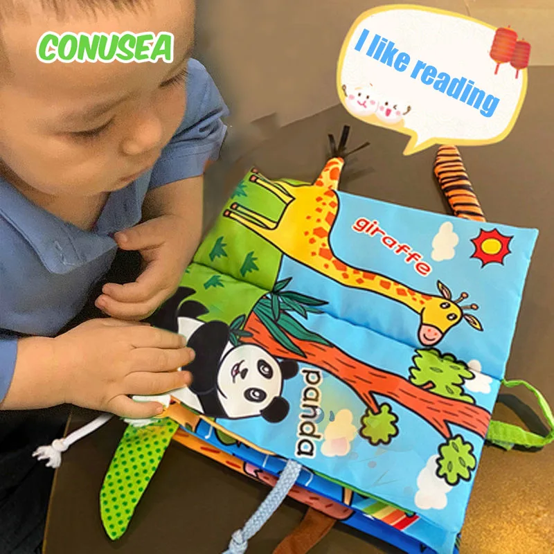 Baby Doek Boek Speelgoed Driedimensionale Dier Vis Verlichting Vroege Onderwijs Cognitieve Leren Boeken Speelgoed 0-12 Maanden pasgeboren