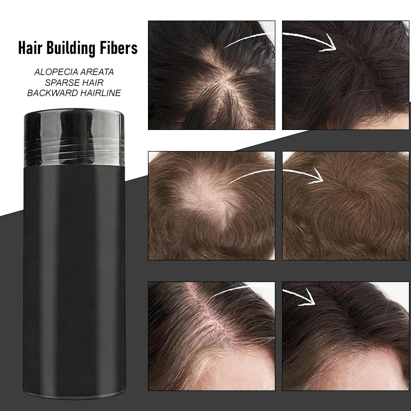 

Natural Keratin Hair Fiber Thickening powder Hair Building Fiber Instant Regrowth Powder Hair Loss Conceale Hair Care Men Women
